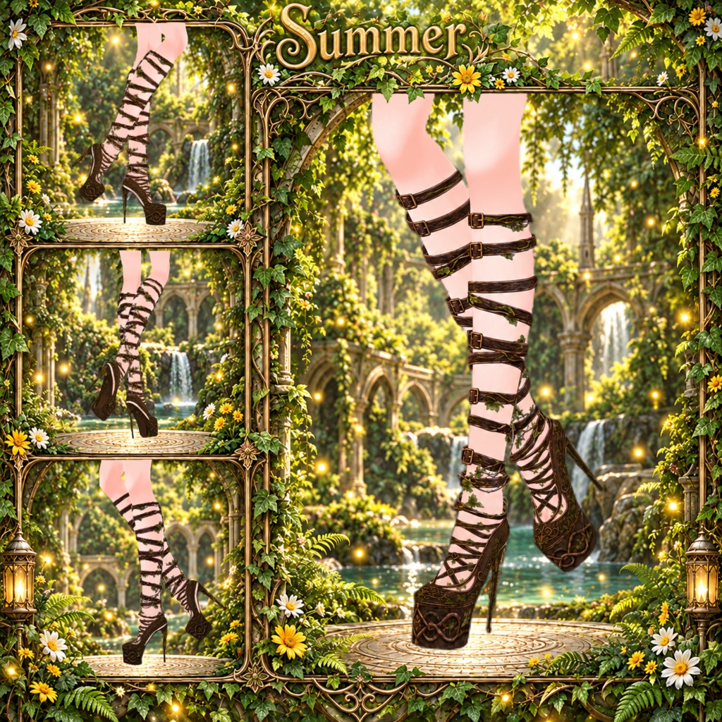 Elven Warrior High Heel Shoes – Four Seasons Collection