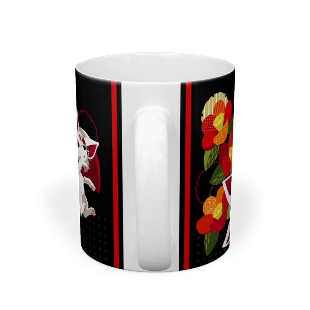 妖狐と椿のマグカップ