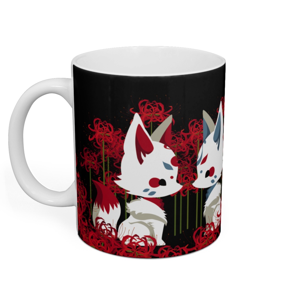 妖狐と彼岸花のマグカップ