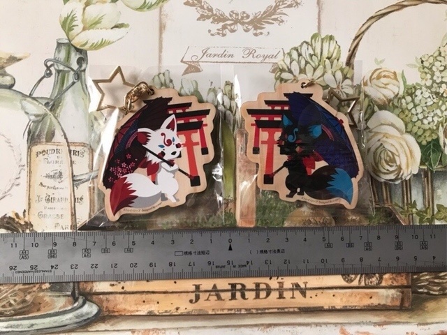 番傘と妖狐キーホルダー