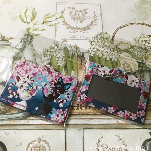 IDケース(桜と妖狐、彼岸花、柴犬)