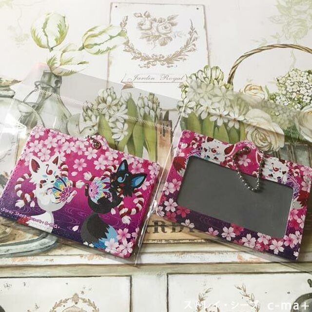 IDケース(桜と妖狐、彼岸花、柴犬)