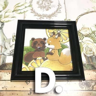 ミニ原画4点 15cm2点 9cm2点