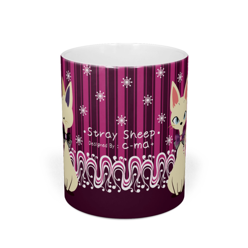 オシャレ猫(ピンク)