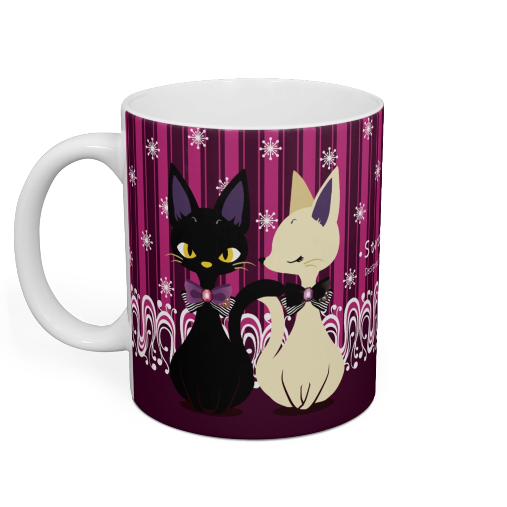 オシャレ猫(ピンク)