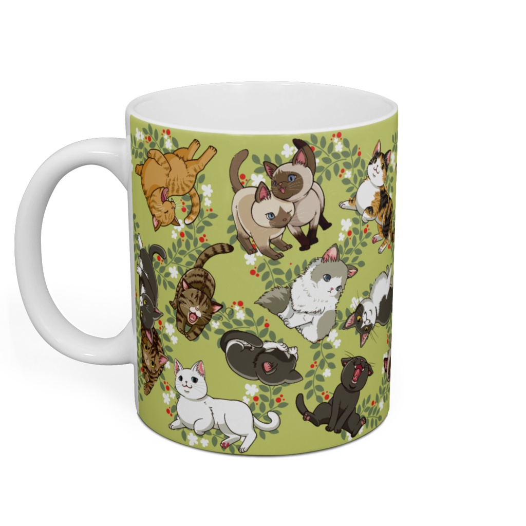 猫いろいろマグカップ
