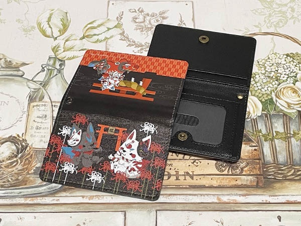 4ポケットパスケース(妖狐.猫)