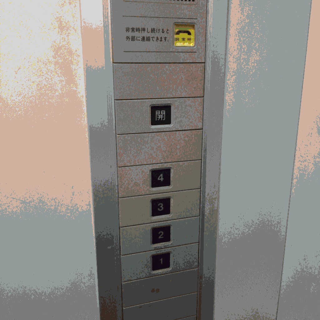 ドット風画像1 エレベーター回数ボタン