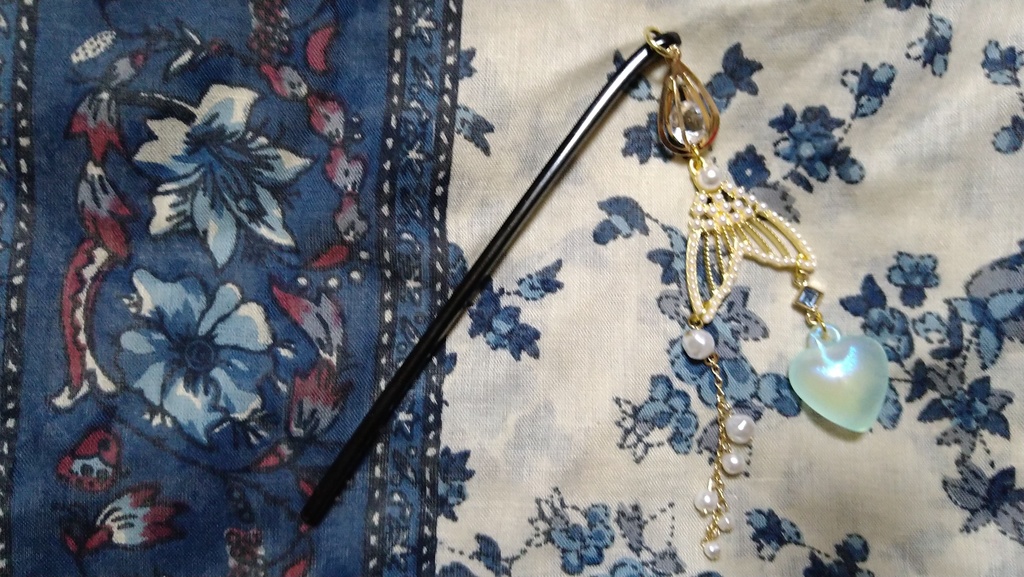 人魚のかんざしとかんざし入れ(セット)