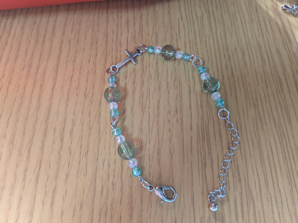 推し活十字架ブレスレット(グリーン)