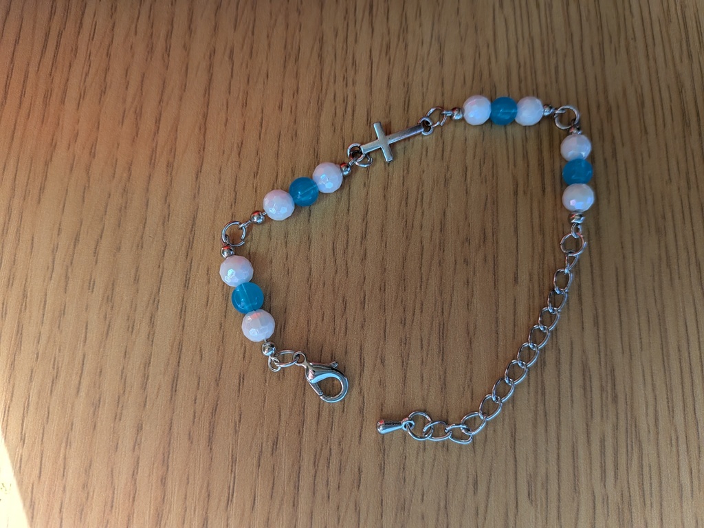 推し活十字架ブレスレット(スカイブルー)