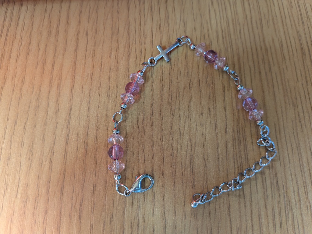 推し活十字架ブレスレット(ピンク)