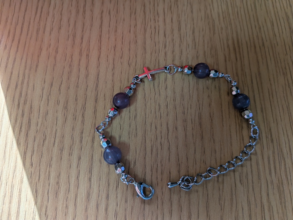 推し活十字架ブレスレット(ブラック)