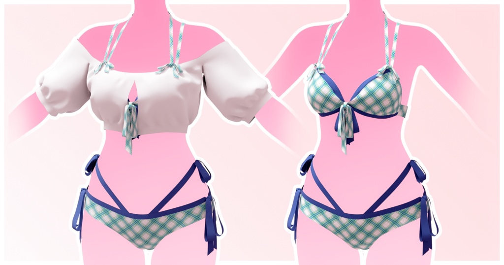 若菜四季の水着【Wakana Shiki's swimsuit】（Marvelous Designer/Clo3Dデータ）