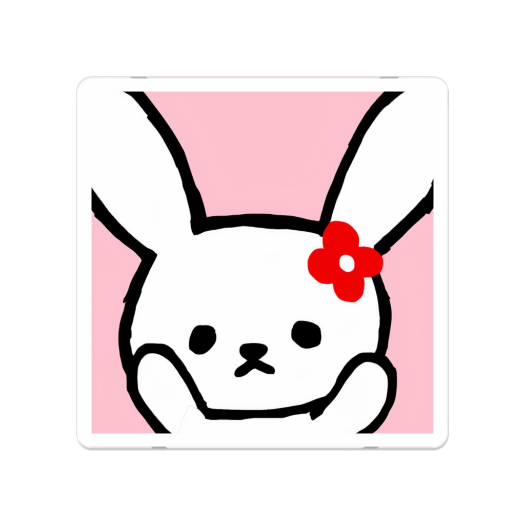 初代うさぎ_アクリルバッジ