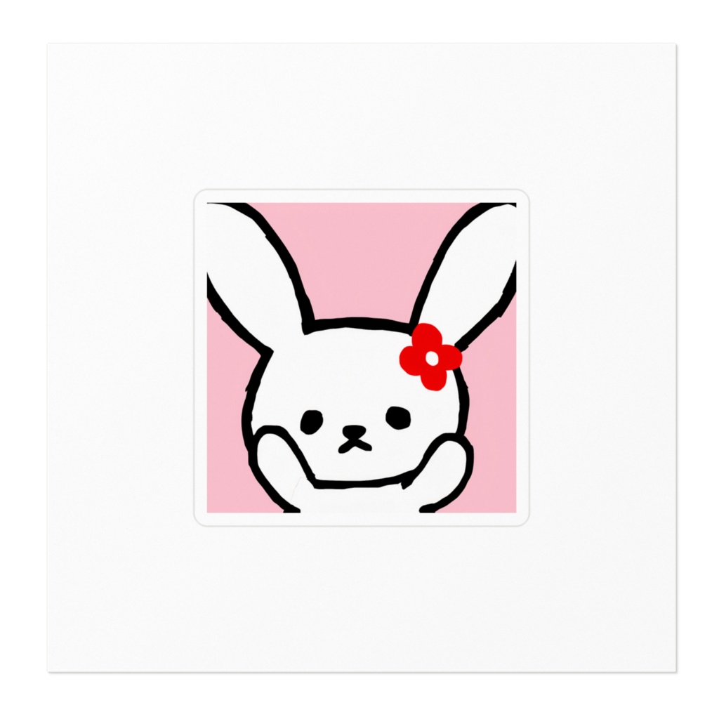初代うさぎ_ステッカー