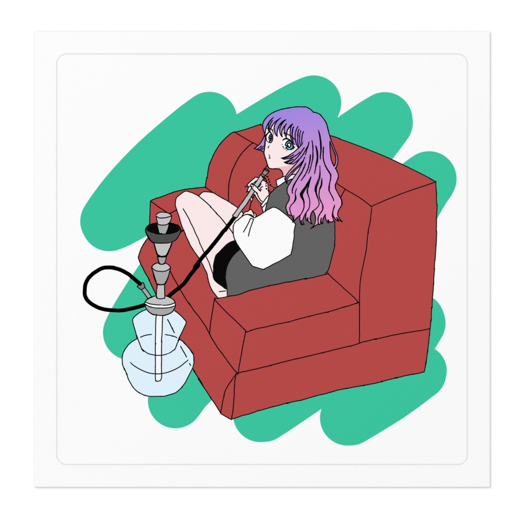 シーシャ女子_ステッカー