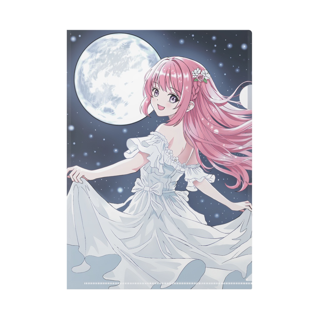 【ハルの物語】月夜に踊る女の子 クリアファイル