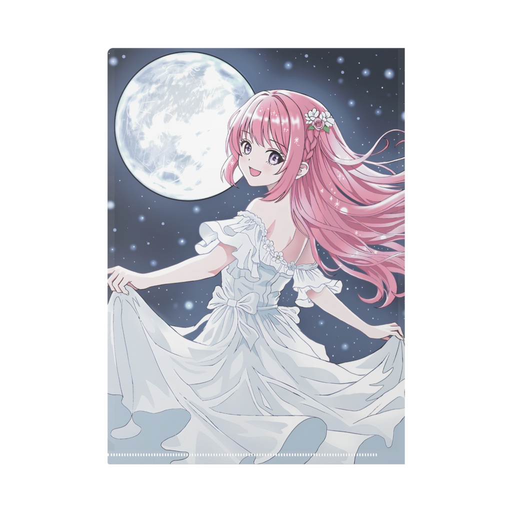 【ハルの物語】月夜に踊る女の子 クリアファイル