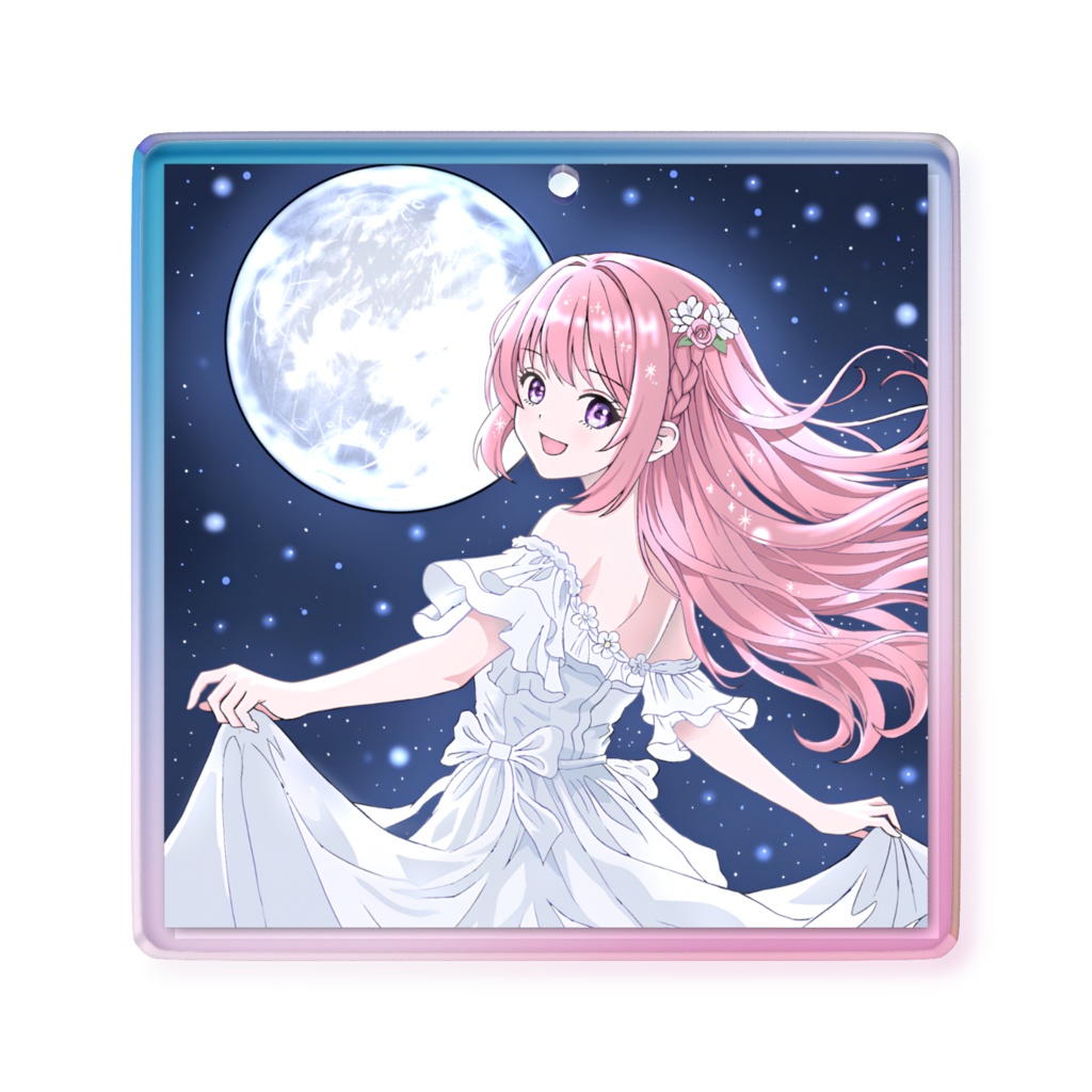 【ハルの物語】月夜に踊る女の子 アクリルキーホルダー