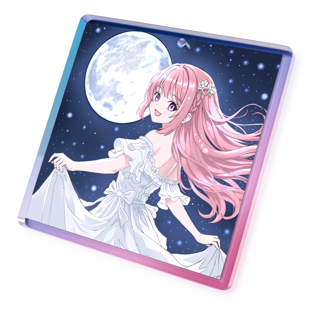 【ハルの物語】月夜に踊る女の子 アクリルキーホルダー