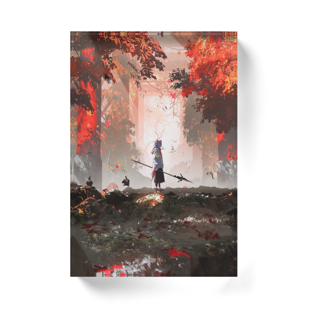 紅 アクリルブロック