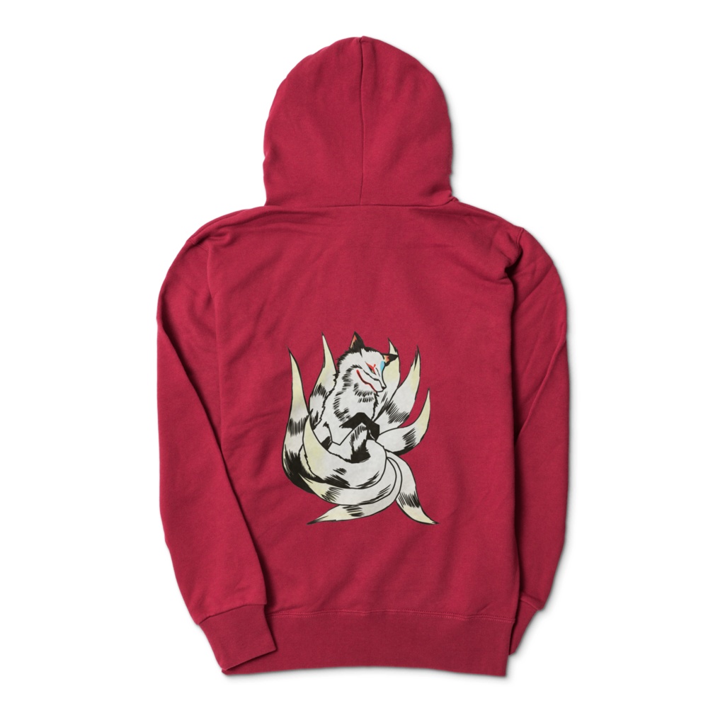 九尾ジップアップパーカー