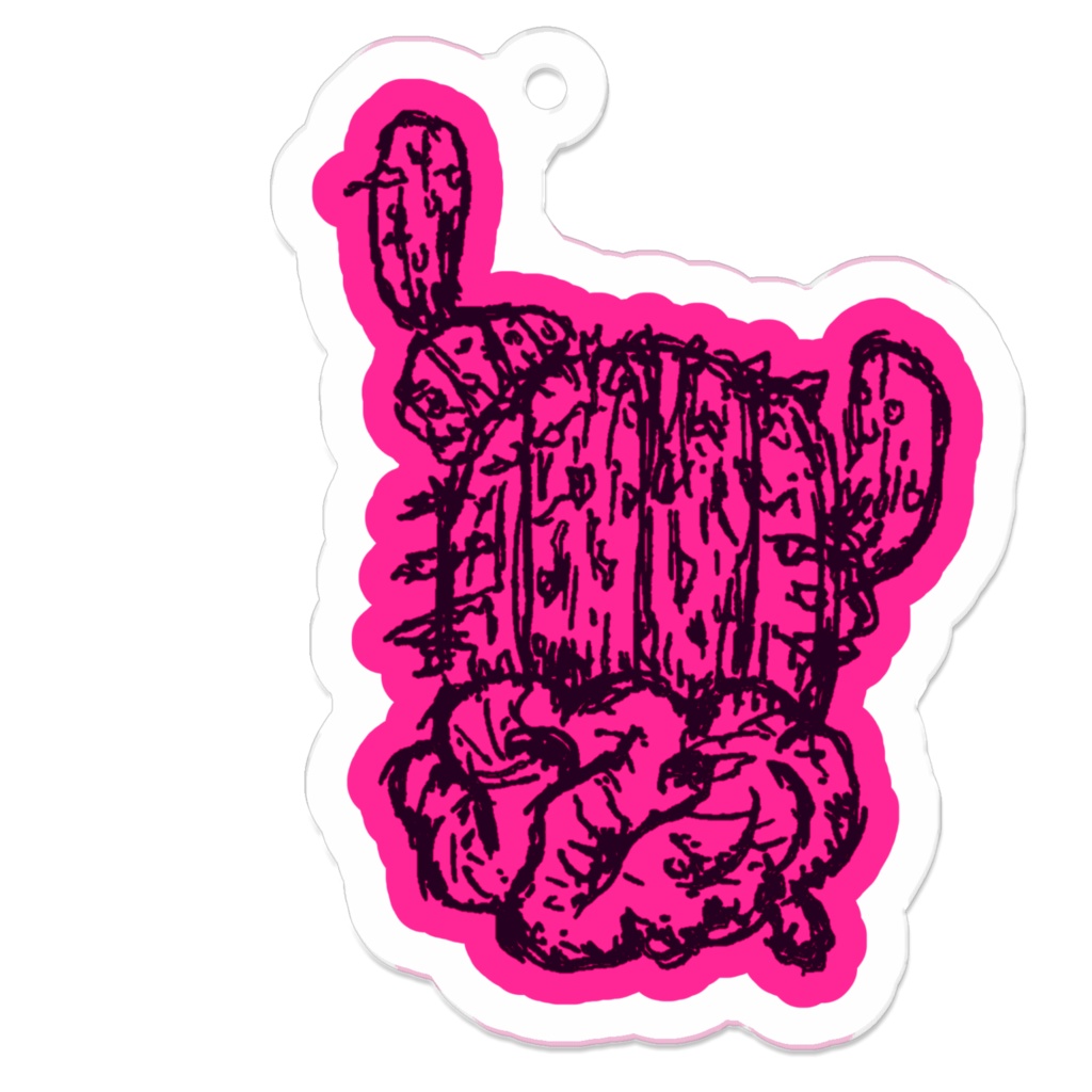 サボテンアクリルキーホルダー