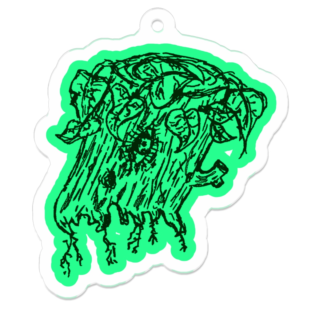 切り株アクリルキーホルダー