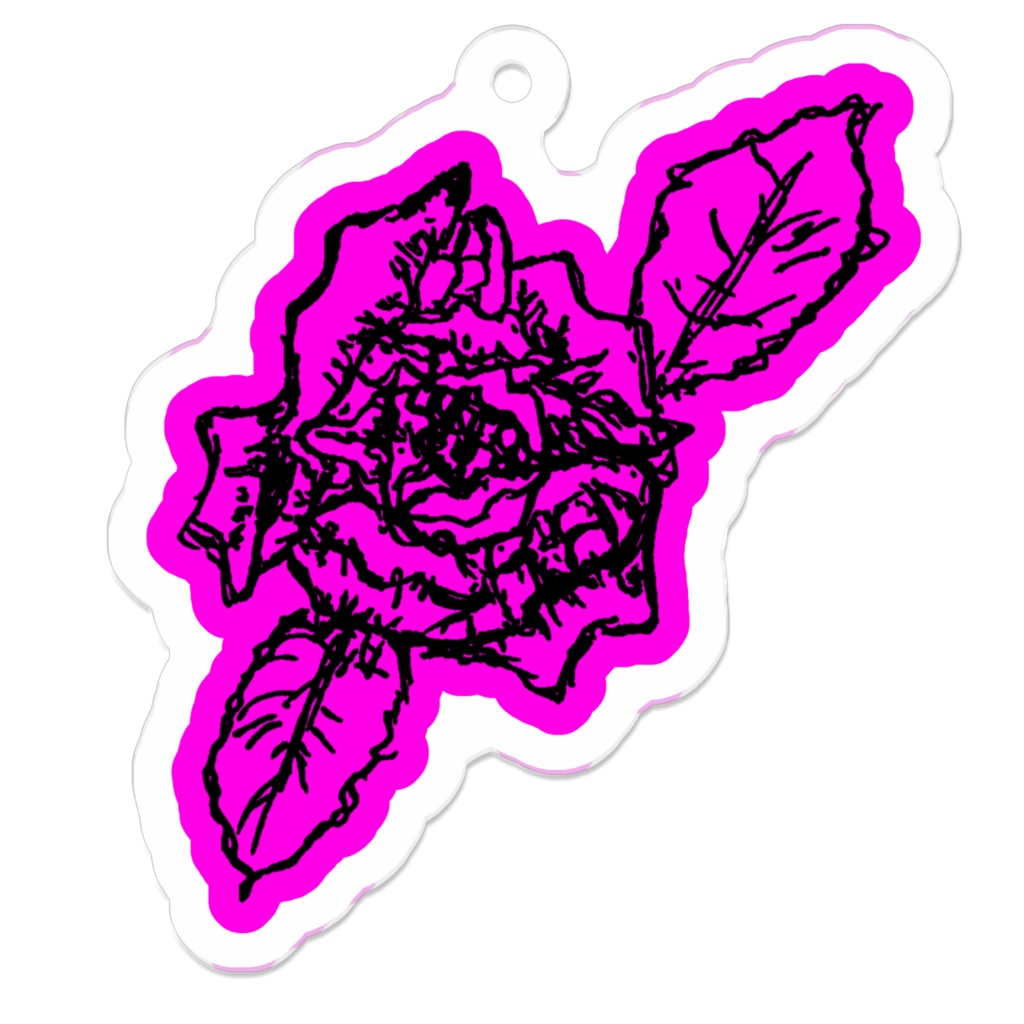 薔薇アクリルキーホルダー