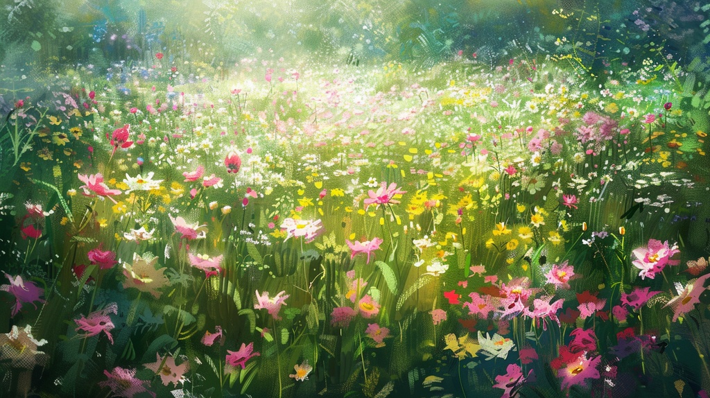 やわらかな光に咲く花｜壁紙・デジタル・花・癒し