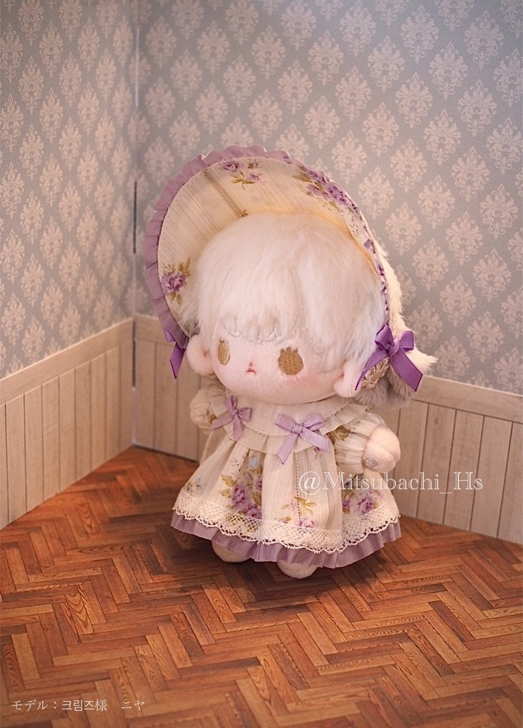 ラベンダーリボンのワンピ