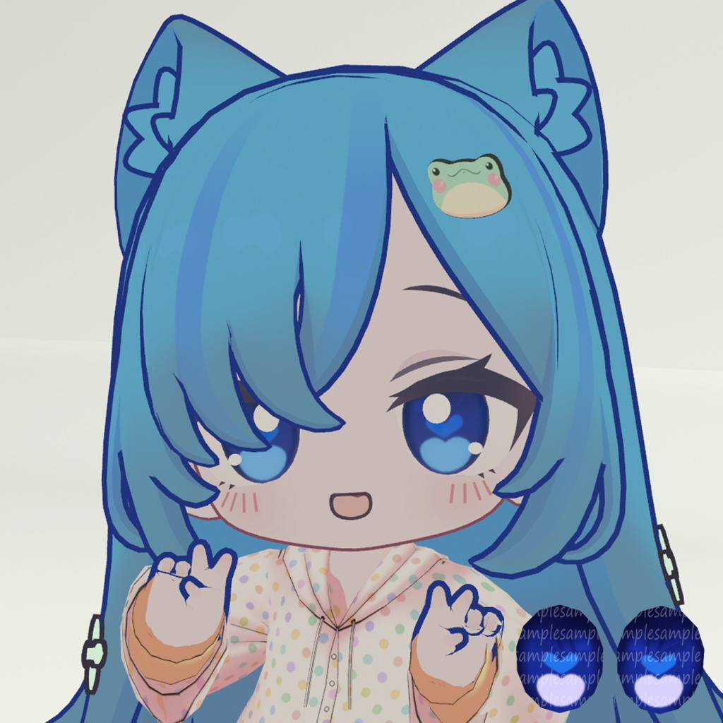 【free】♡に~にゃ対応ハートアイテクスチャ♡