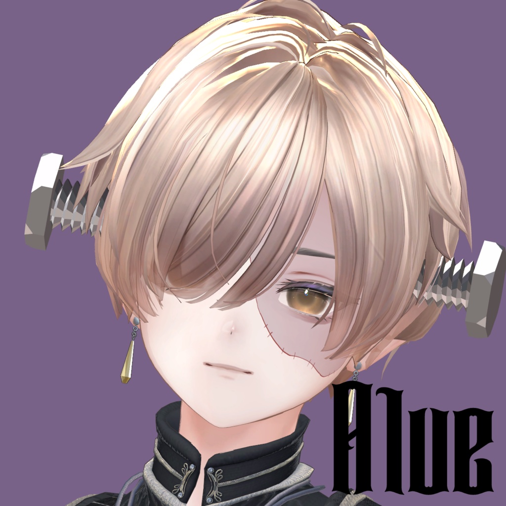 【13Avatar対応】つぎはぎメイク&ねじ【ハロウィン🎃】【VRChat向け】