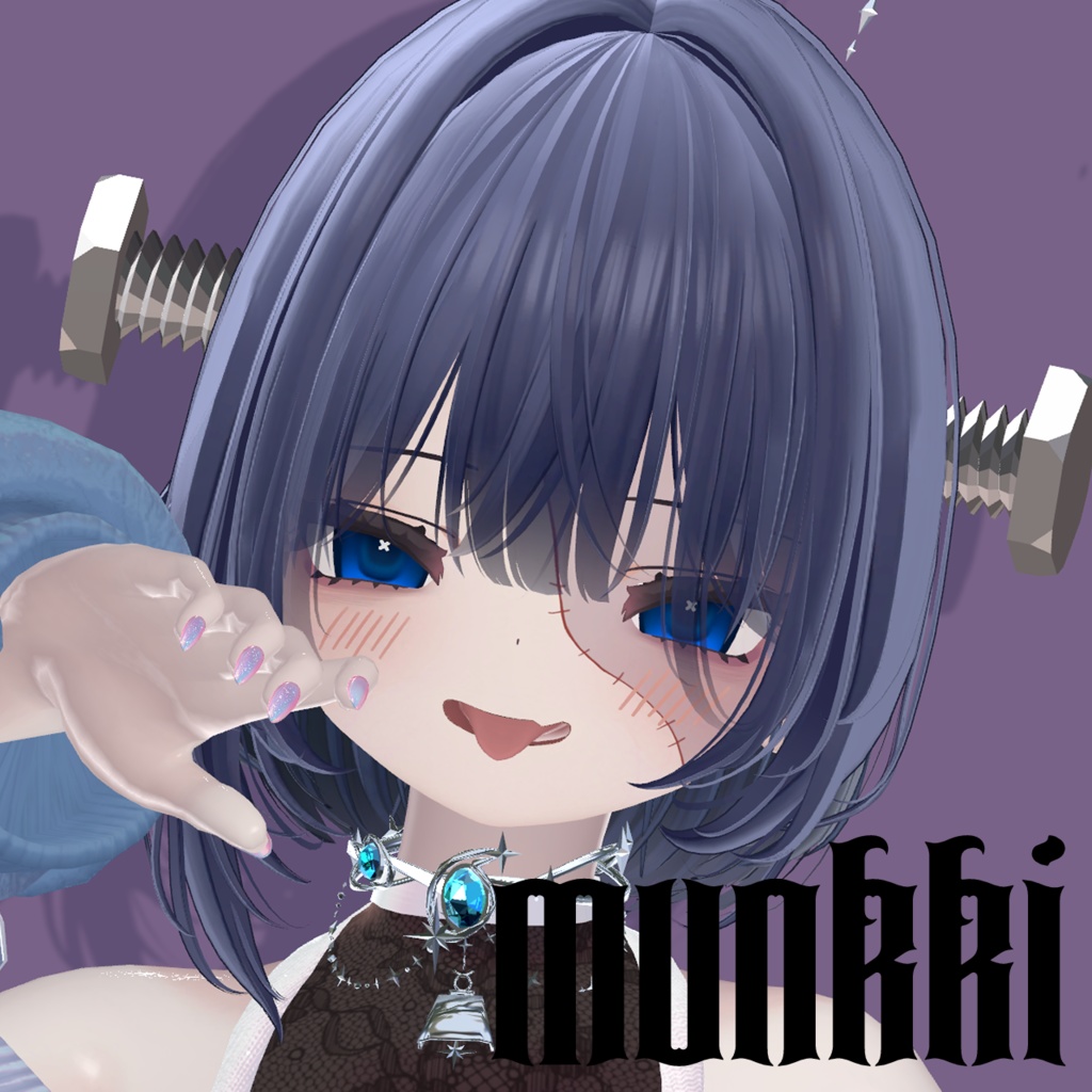 【13Avatar対応】つぎはぎメイク&ねじ【ハロウィン🎃】【VRChat向け】