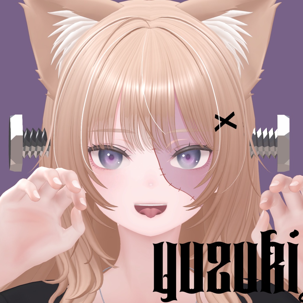【13Avatar対応】つぎはぎメイク&ねじ【ハロウィン🎃】【VRChat向け】