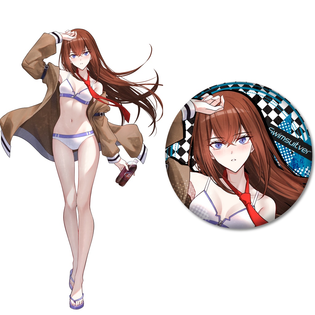 【事前予約】牧瀬紅莉栖 水着.ver 両面アクリルスタンド&缶バッジセット