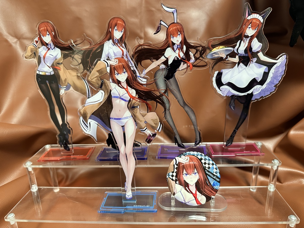 【事前予約】牧瀬紅莉栖 水着.ver 両面アクリルスタンド&缶バッジセット