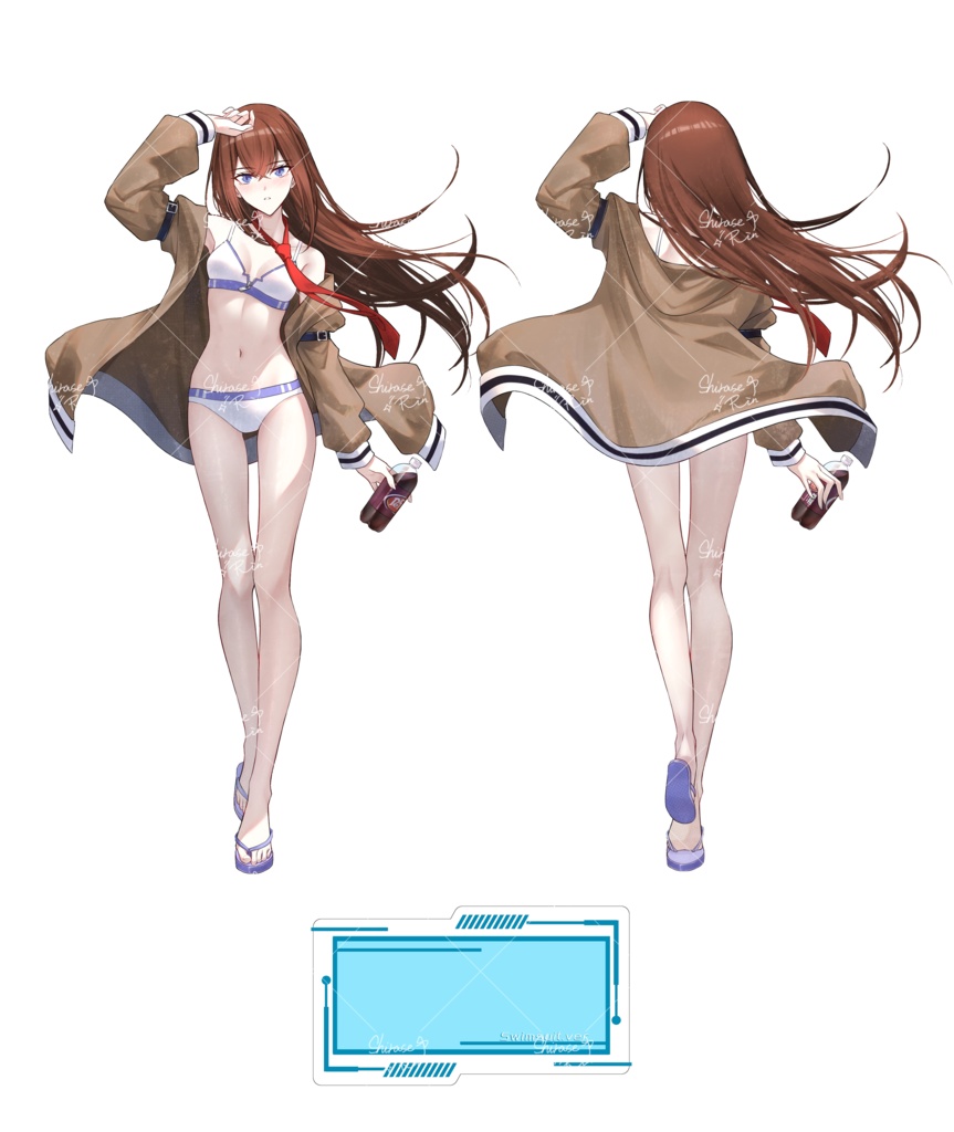 【事前予約】牧瀬紅莉栖 水着.ver 両面アクリルスタンド&缶バッジセット