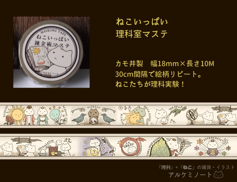 ねこいっぱい錬金術マステ