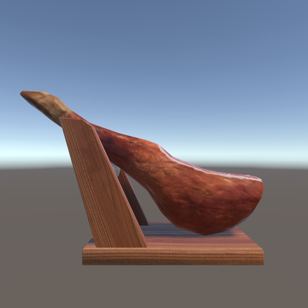 生ハムの原木3Dモデル【VRChat想定】