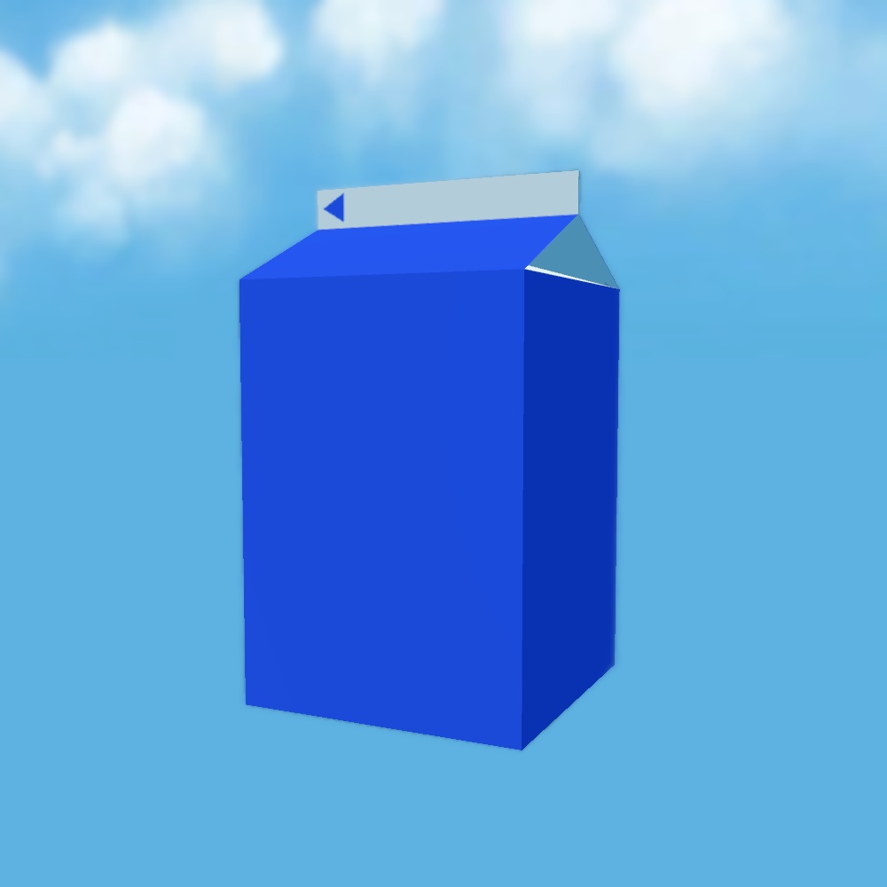 無料有・紙パック（牛乳パック）3Dモデル【VRChat想定】