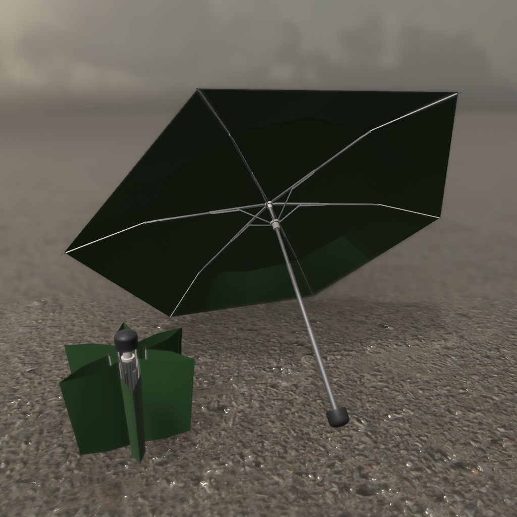 折り畳み傘 3Dモデル【VRChat想定】