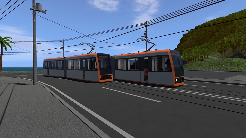 【無料あり】超低床路面電車: AK-1000 3Dモデル