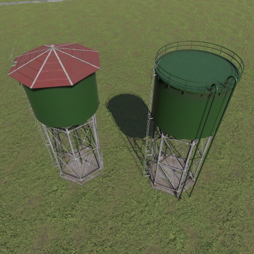 機関区給水セット 3Dモデル