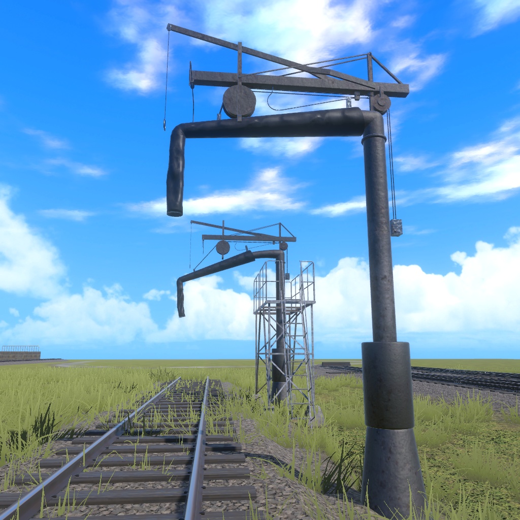 機関区給水セット 3Dモデル