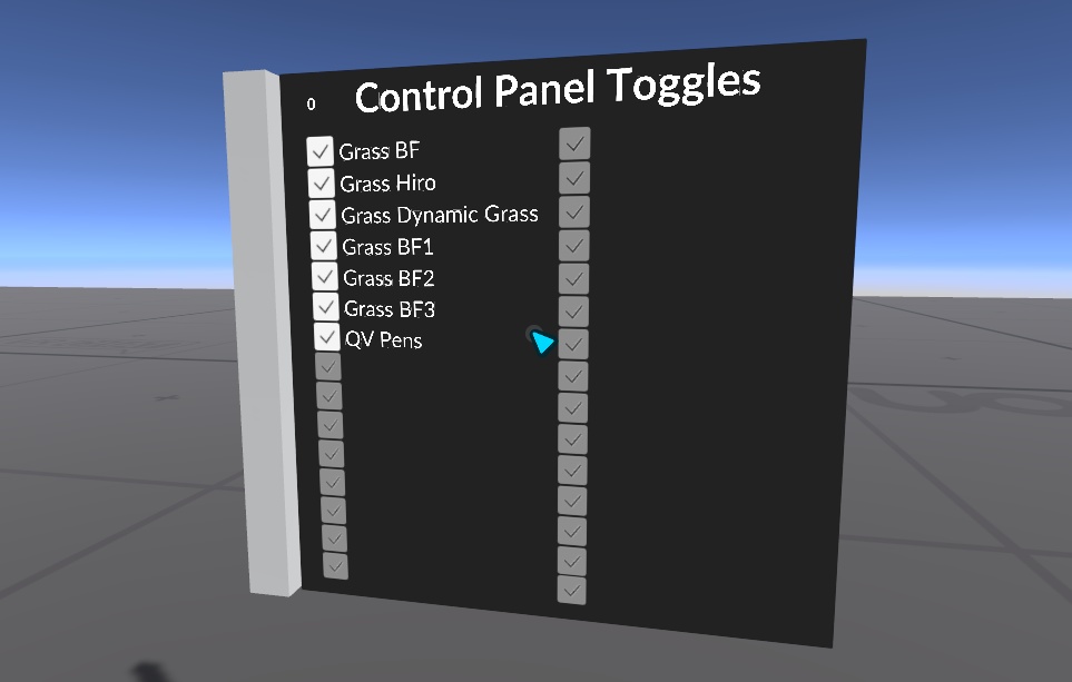 Control Panel Toggles