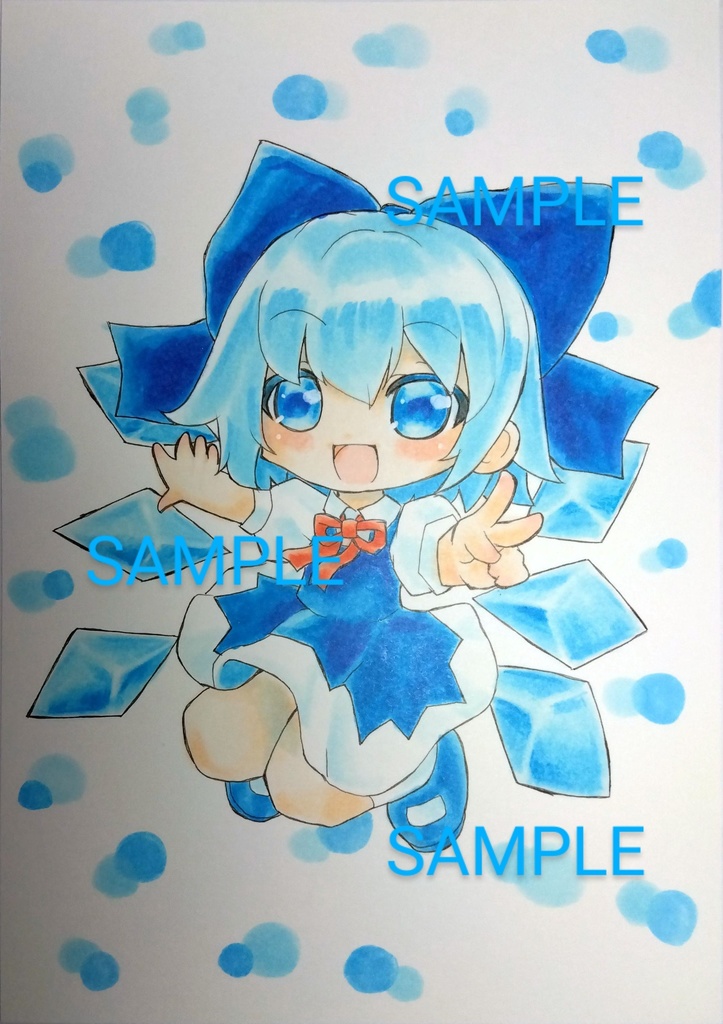 チルノと大ちゃんのたのしい昆虫採集♪ チルノ 大妖精 人気 同人手描きイラスト 東方project 東方プロジェクト A5