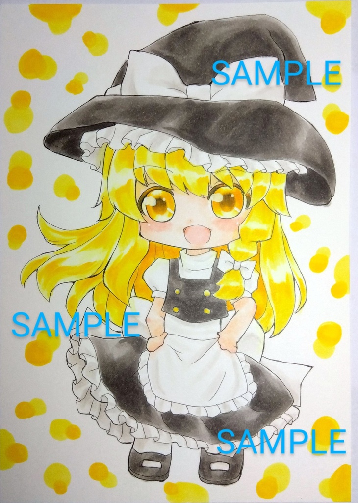 手描きイラスト 東方Project 霧雨魔理沙 A5