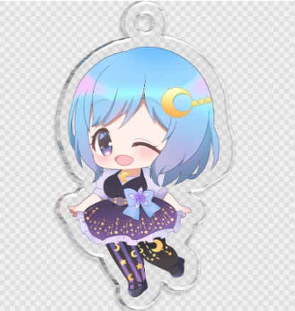 1.5周年記念🌙幻月みづね💧アクリルキーホルダー【初回限定メッセージカード付】
